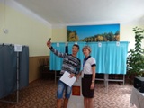 УИК 586 селфи делает впервые голосующий избиратель Д. Глуходедов
