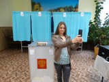 УИК 586 впервые голосующий избиратель В. Полубедова