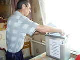 УИК № 586 - голосование избирателя на дому