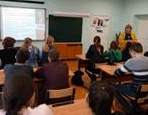 14 февраля 2020 года председатель УИК № 589 Наталья Бартенева провела для учащихся 8-11 классов урок права "Сегодня школьник, завтра – избиратель".