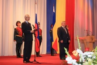 С.В. Юсов председатель ИК РО поздравил избранного Губернатора  Голубева В.Ю.